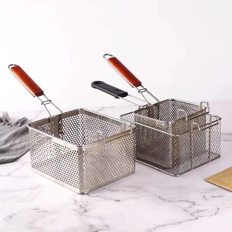 304 Stainless Steel Creative French Fries Basket Fried Chicken Snack Basket Snack Basin Hotel Small Fresh Fryed Food container meal 4