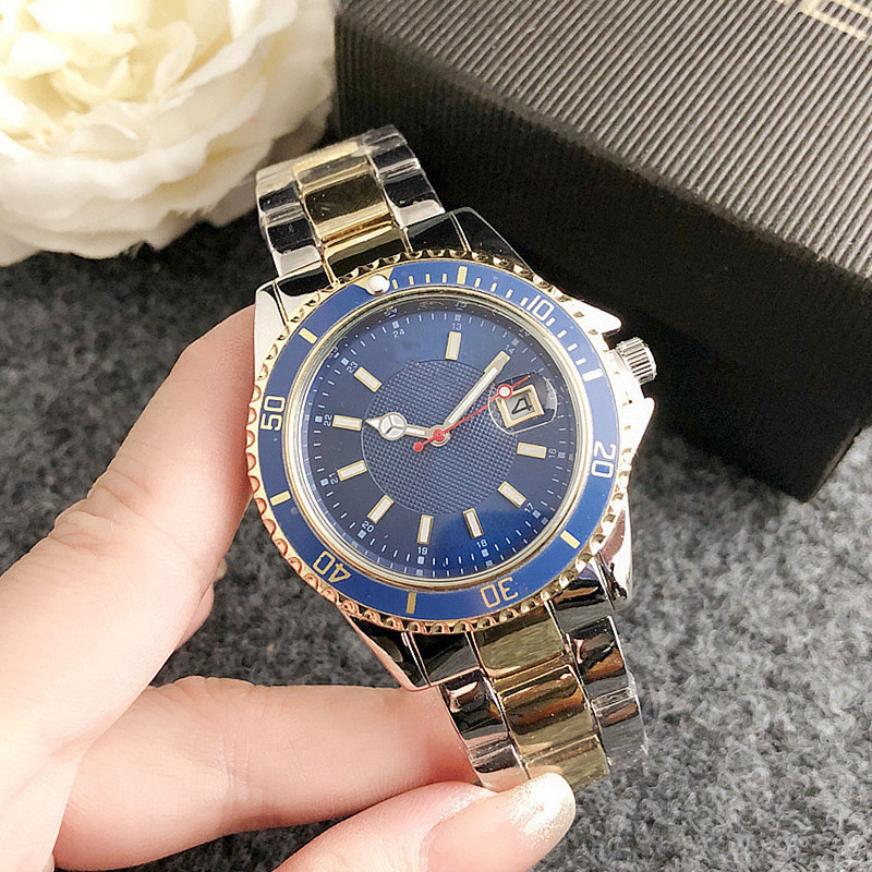 Foreign trade hot cross-border Men's automatic calendar watch new starry Women's watch alloy steel belt watch watch