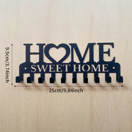 Home Decor Iron Craft Wall-Mounted Animal Rack, American-Style Metal Key Hooks & Storage Shelf