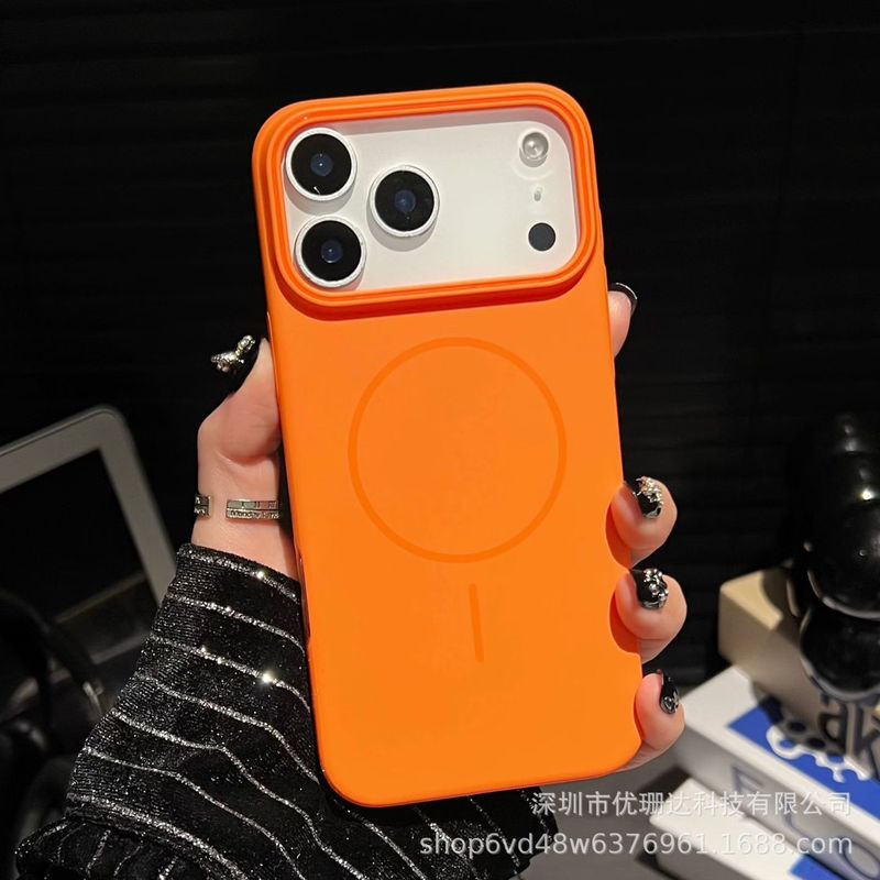 适用iPhone17promax液态硅胶细圈磁吸手机壳苹果16纯色全包保护套|undefined