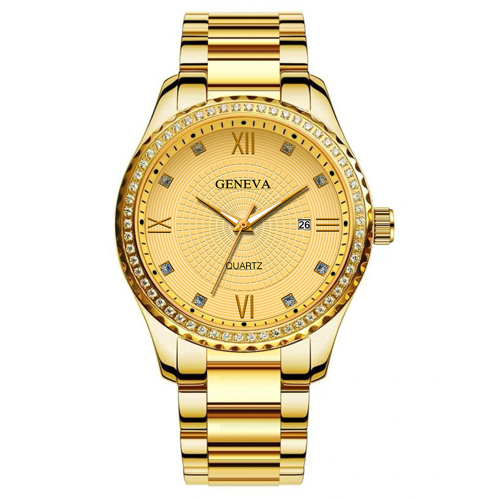 watch mens steel band watch fashion calendar quartz belt watchpicture4