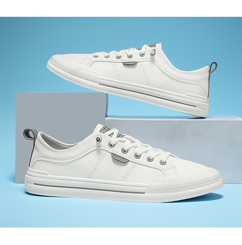 New Men's White Sneakers Cross-border E-commerce, Trendy Versatile Sports Casual Shoes For Men_vogvips.com