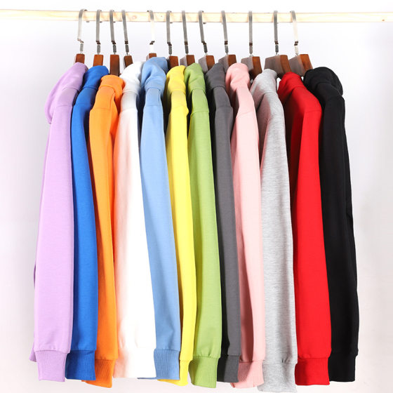 Pure Cotton solid color hooded sweater children's 6-18 years old spring and autumn top wholesale
