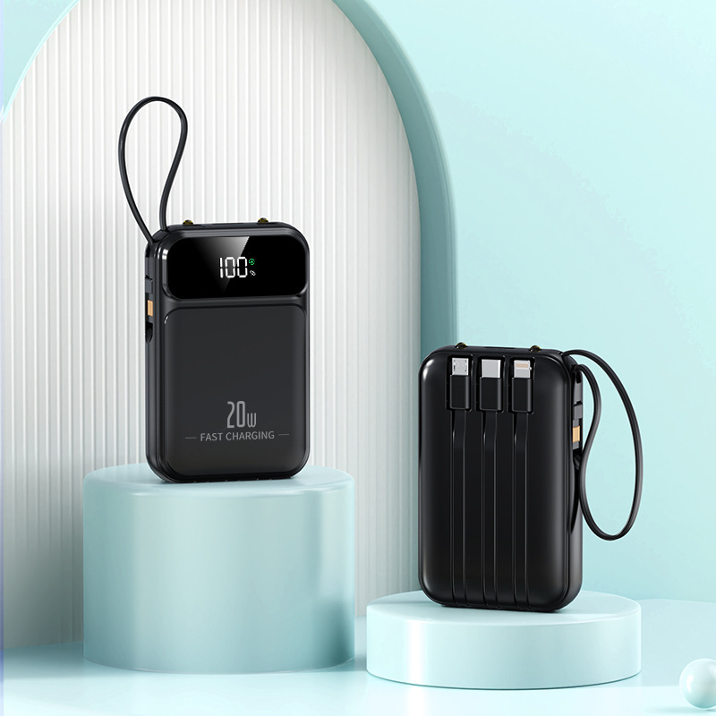 新しい 3C 認定 22.5W 超高速充電カスタマイズされたパワーバンク大容量ケーブル付き 20000 mAh モバイル電源|undefined