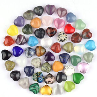 15mm Heart-Shaped Natural Crystal Small Rose Quartz Stone Natural Gemstone Palm Stone Loose Stone Non-Porous Rose Quartz Heart