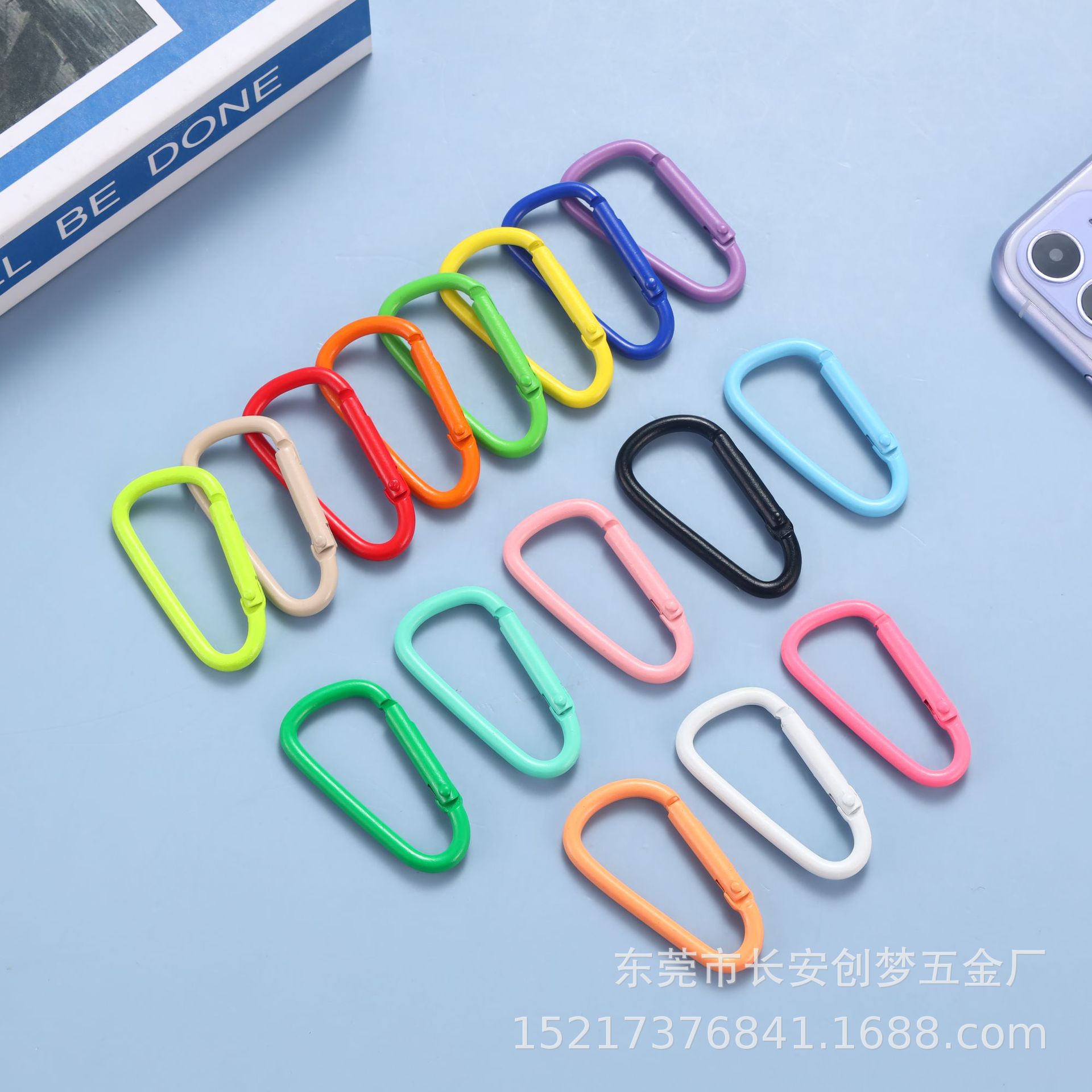 Supply No. 5 D-type baking varnish color mountaineering buckle aluminum alloy jewelry hanging buckle outdoor products headset accessories