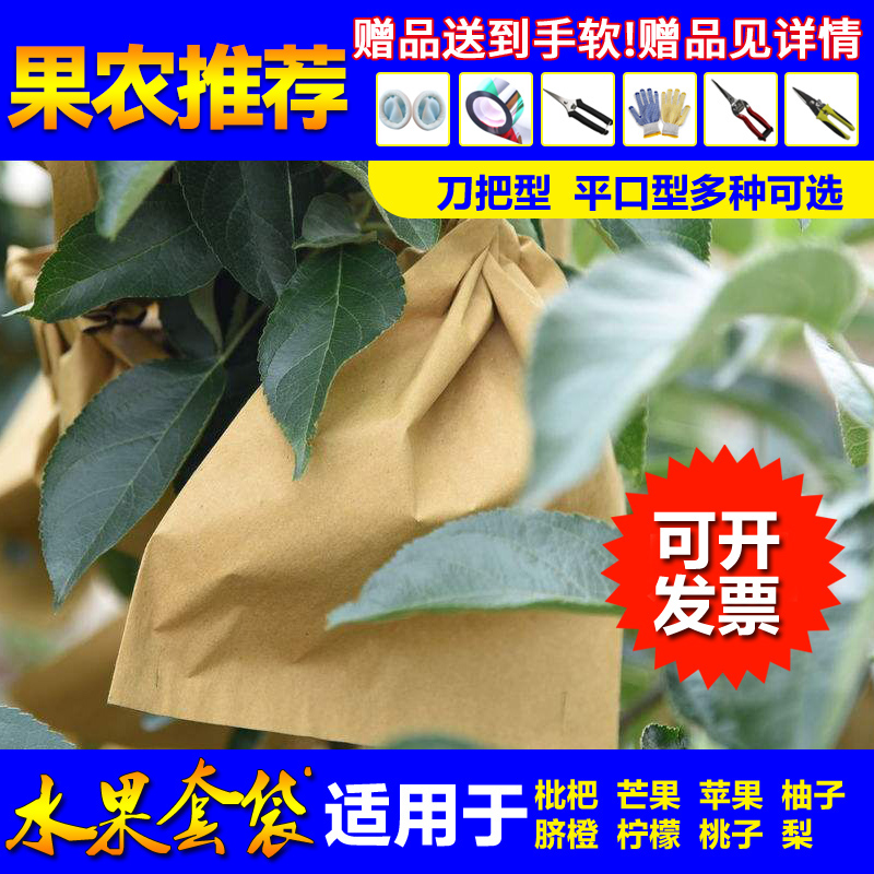 枇杷梨子芒果套袋桃释迦苹果保护袋包黄桃柚子水果纸袋防虫袋