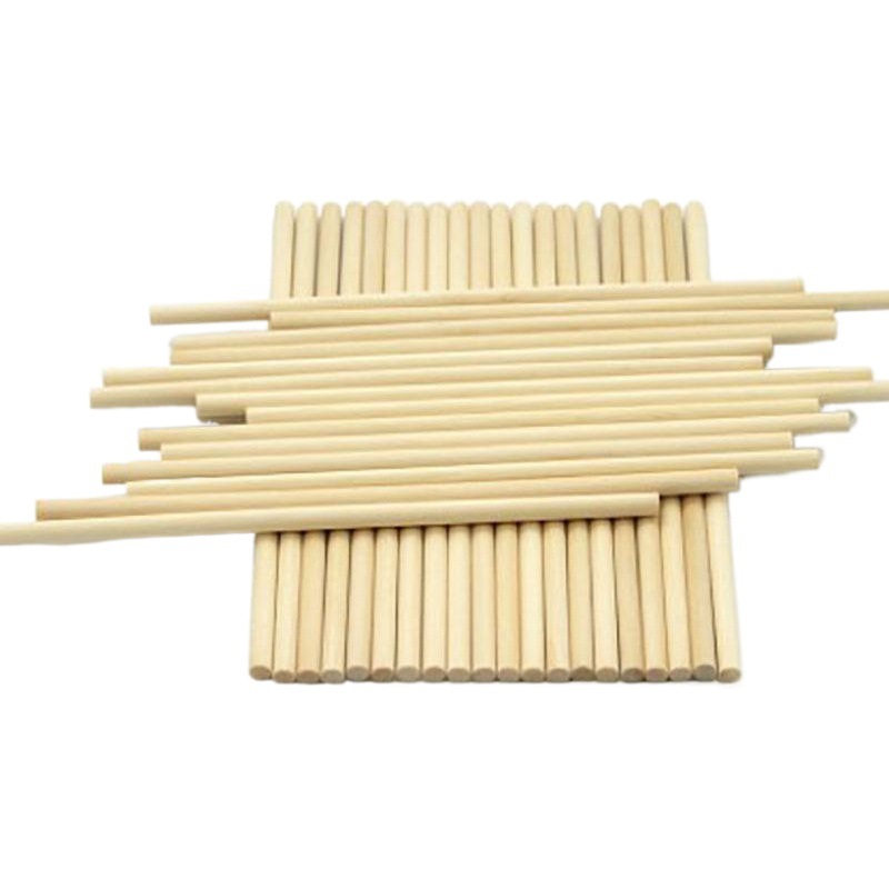 Solid Wood round wood sticks 3.8 5 6 8 10 12 birch sticks Wood Products food wooden sticks wooden flags wooden food labels