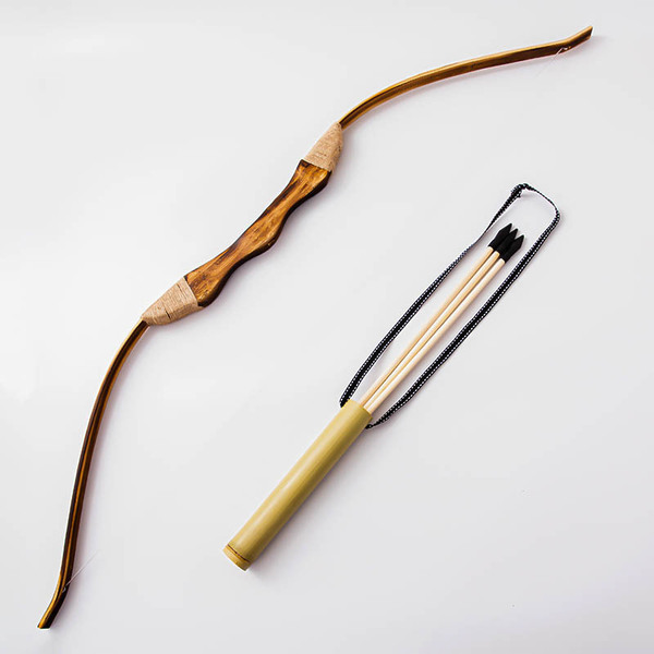 80 cm hemp rope bow and arrow model bamboo and wood bow and arrow…