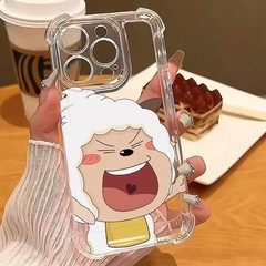 开心懒羊羊iPhone16promax手机壳苹果15/14软11/12透明13防摔16女