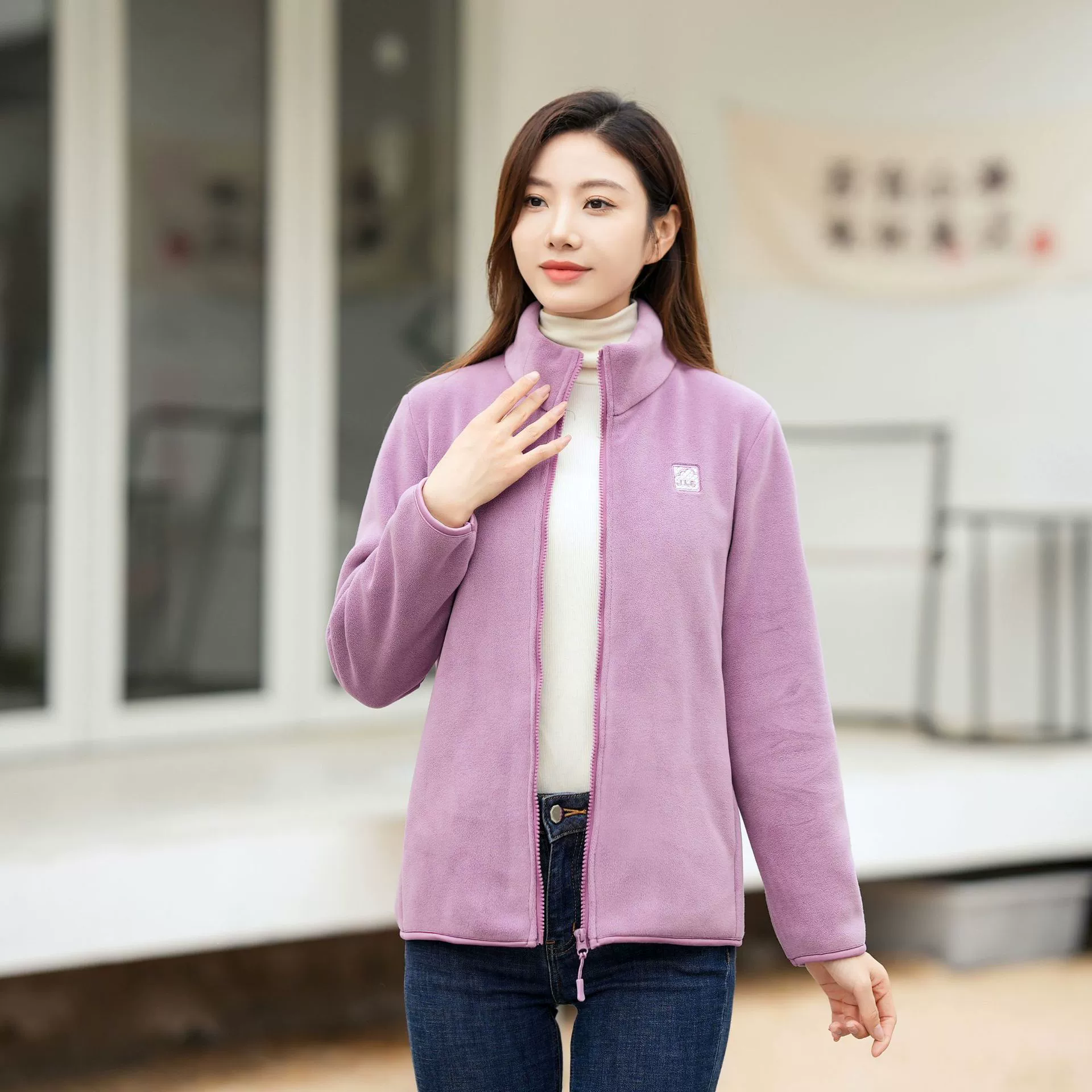 Иностранная повседневная теплая новая пуховая куртка Оли плюс бархатная куртка дикий воротник модная толстая маленькая хлопчатобумажная одежда