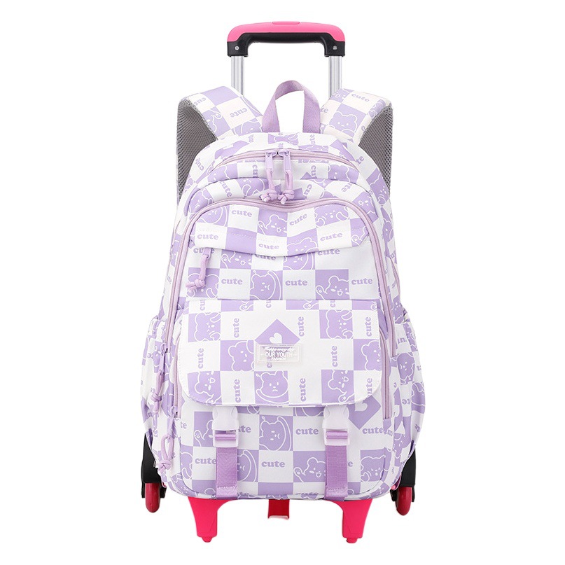 Pescado natural nuevo carro de escalada mochila Escuela Secundaria chica de gran capacidad extraíble escuela niños Escuela Primaria estudiante 3-6