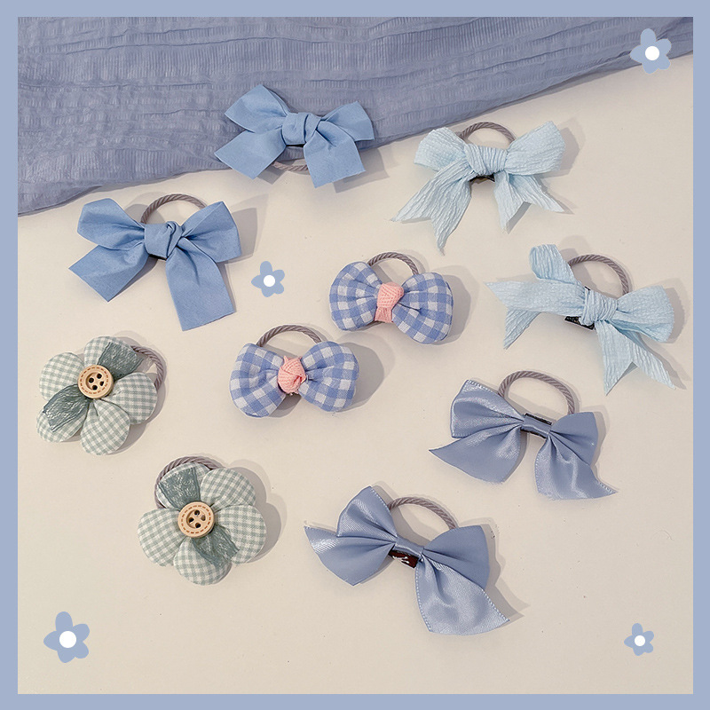 Niños lindos cuerdas de cabello rosa niñas no lastiman cuerdas de cabello de alta elasticidad correa de goma duradera niñas adornos de cabello de cola de caballo