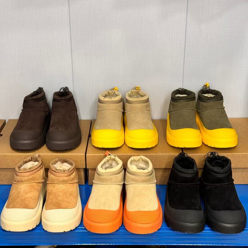 Sangpo Tasman Wang Yibo Same Style High-Top Wool Snow Boots Tasman Slip-On High-Top Colorful Shell Snow Boots