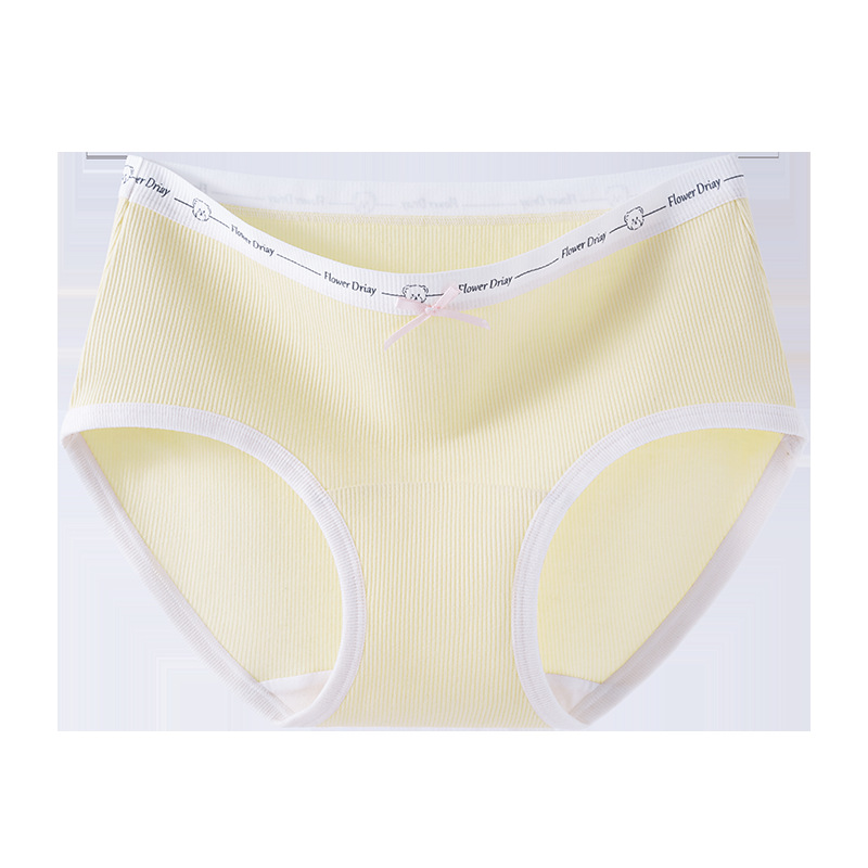 Algodón puro entrepierna antibacteriana Algodón puro Clase A Cintura media sin costuras 2024 Nuevo estilo interior largo, transpirable y agradable para la piel calzoncillos para mujer