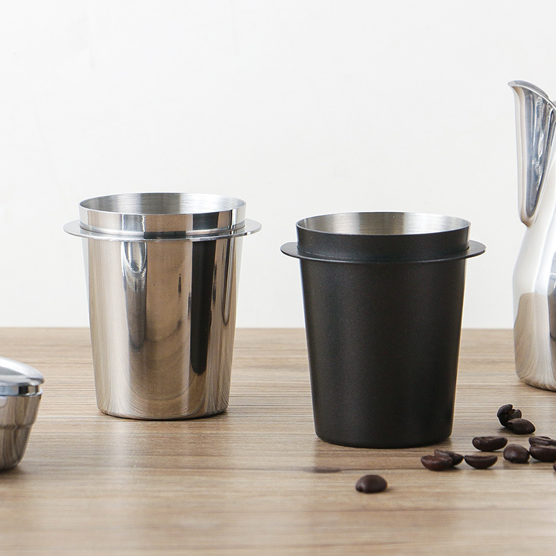 Coffee machine powder receiving cup 304 stainless steel universal powder receiving device 51/53/58 freshly ground coffee smelling powder cup