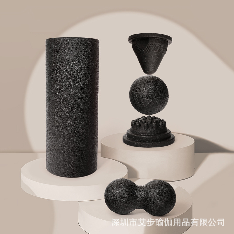 5合1筋膜花生球泡沫轴肌肉放松专业滚轴颈背实心光面脚足底按摩器|undefined