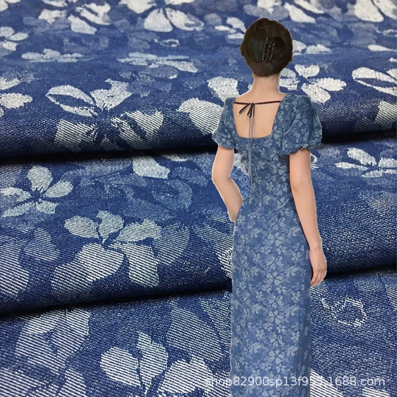 Фабрика оптовая эластичная жаккардовая джинсовая ткань для стирки высококлассная юбка одежда куртка брюки одежда обувь шапка