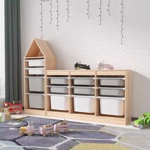 Children's Toy Storage Cabinet Multi-Functional Combination Storage Rack Drawer-Type Kindergarten Extra-Large Capacity Solid Wood Storage Box