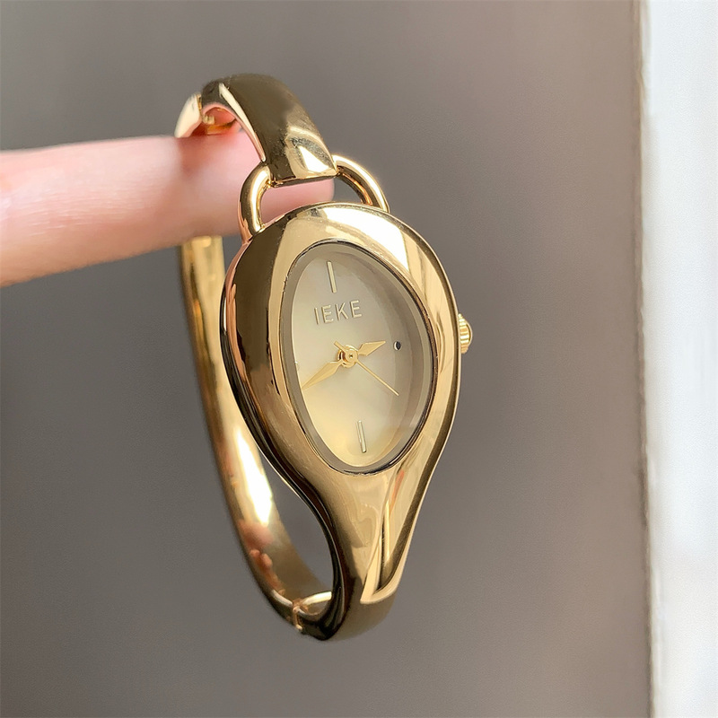 Ieke Bracelet-Style Watch Design, Pebble-Shaped, Fashionable and High-End Watch with a Vintage Style, Live-Streamed Cross-Border Women's Watch Ieke Bracelet-Style Watch Design, Pebble-Shaped, Fashionable and High-End Watch with a Vintage Style, Live-Streamed Cross-Border Women's Watch