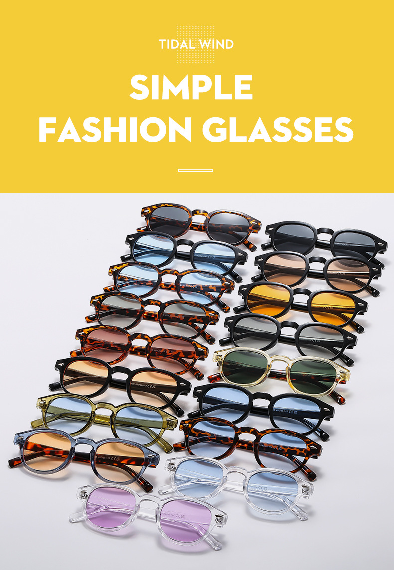 24g Weight Full Frame Glasses Structure Sunglasses Classification Ac, UV400 Protection Lens Material Round Frame Glasses Style Outdoor, Travel Occasion Solid Color Pattern Men's Gender IG Style, Streetwear Style Grey, Black Color IG Style Streetwear Solid Color Ac UV400 Protection Round Frame Full Frame Men's Sunglasses 3