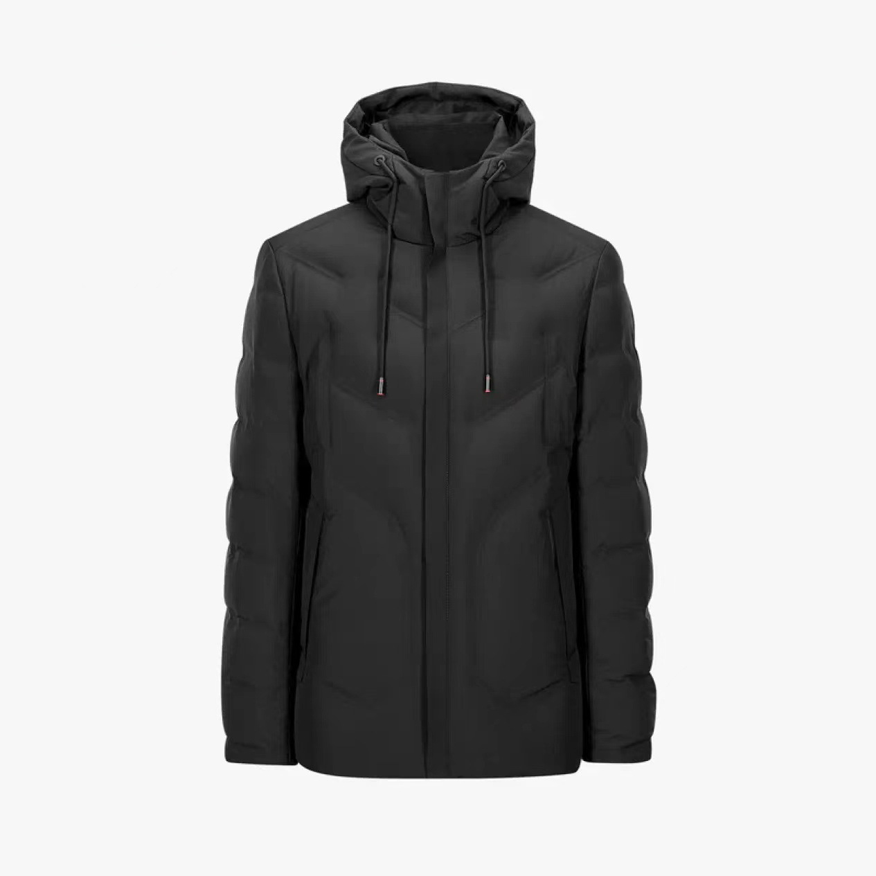 Invierno simple elegante color sólido abajo chaqueta de los hombres de longitud media casual abajo chaqueta con capucha caliente chaqueta de los hombres abajo