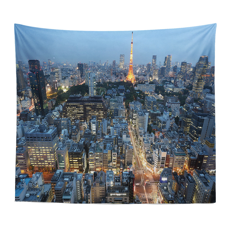 Exportación Comercio exterior Piel de camarones Amazon Fondo tela nórdico paisaje abstracto pintura dormitorio decoración colgante tela entrega de una sola pieza