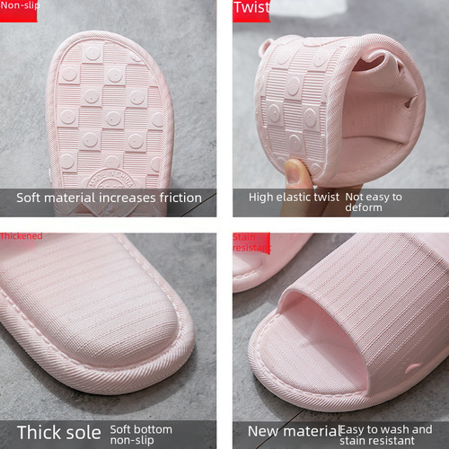 New Women's Hotel Summer Couple Home Interior Non-Slip Home Use Men's Cooling Slippers Summer Wholesale