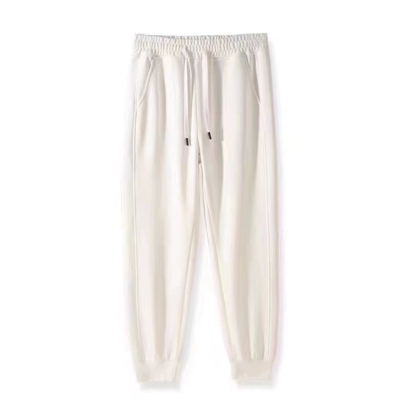 Autumn solid trousers, 320 gram, elastic waist, drawstring