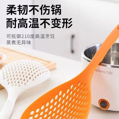 日式耐高溫大號撈面漏勺廚房家用瀝水漏網撈餃子網塑料面條漏勺子