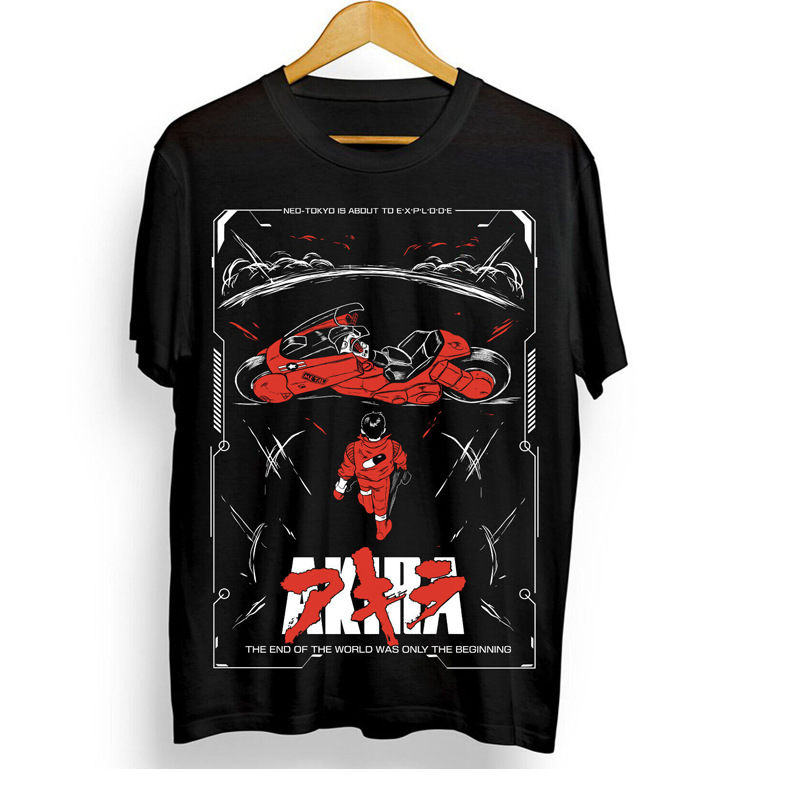 1988年アキーラAKIRAアニメ連名日系レトロ潮牌ヴィンテージ男性綿ゆるいtシャツ