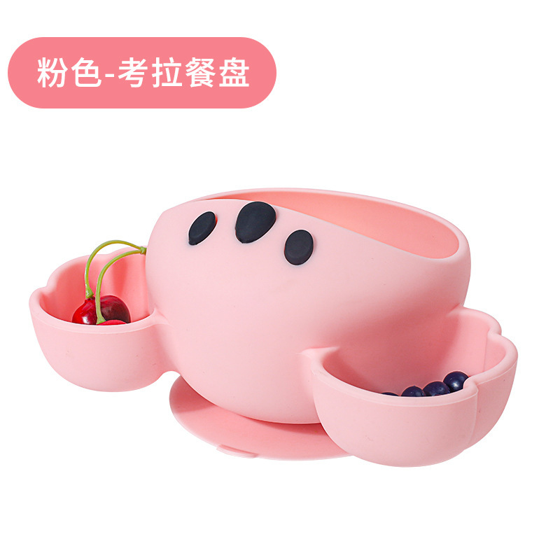 シリカゲル食器セット漫画母子児童食器赤ちゃん補助食器吸盤子供ステンレススプーンフォーク|undefined