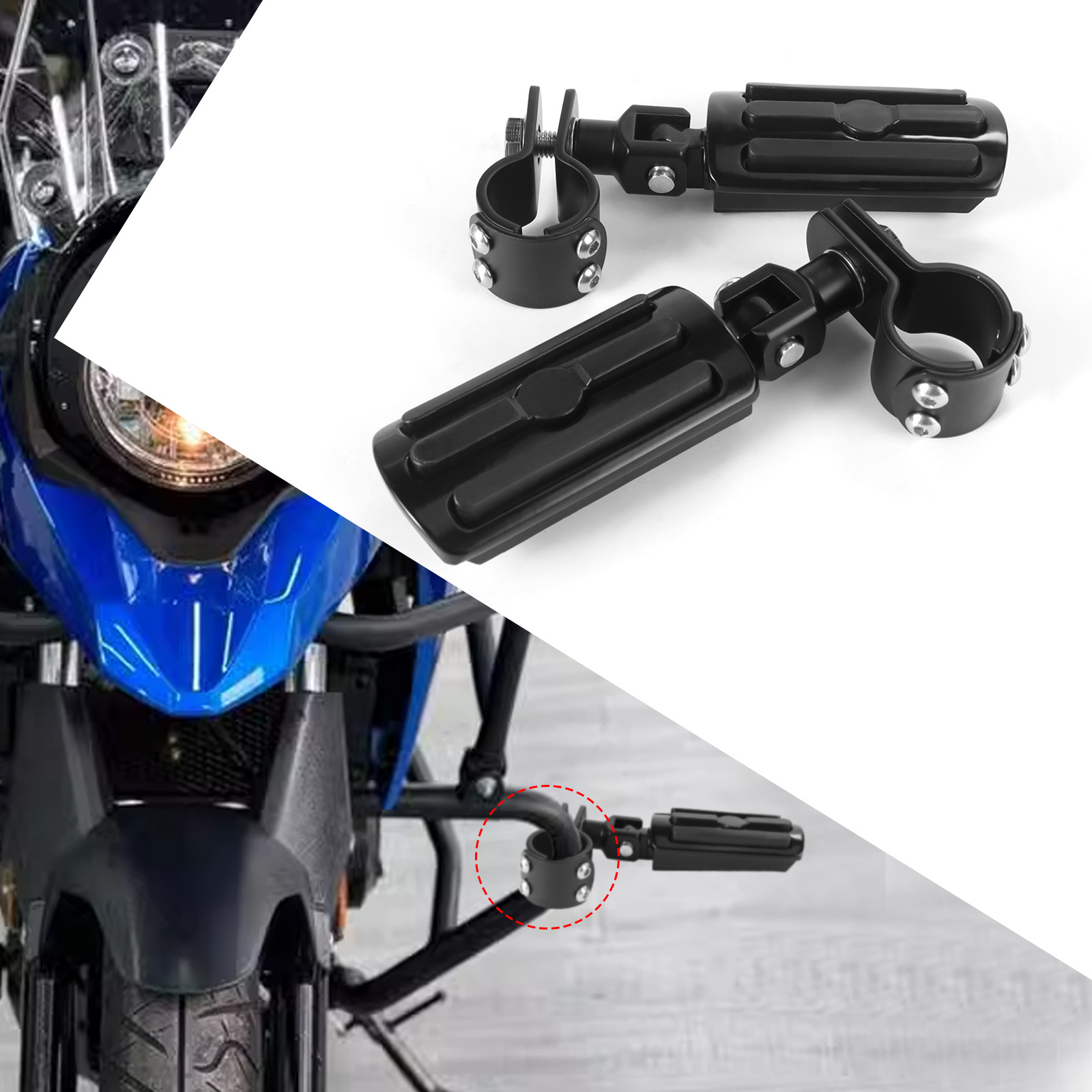 Harley Motorcycle Modified Front Bumper Guard Bar Footrest Bracket Bumper Rest Pedal Footpeg Footstaple