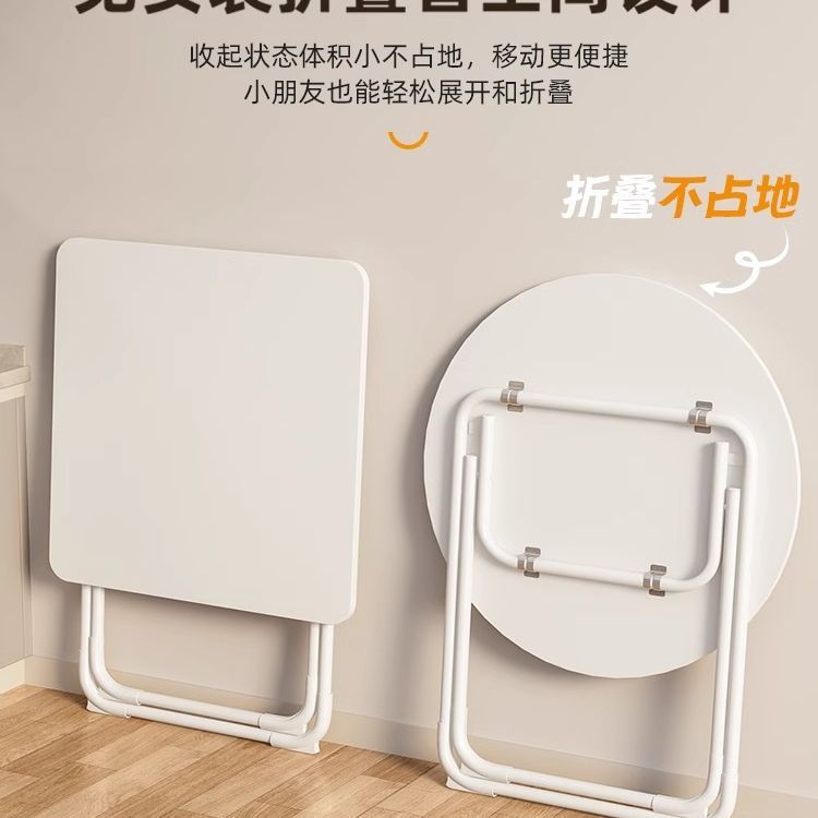 Folding Table Dining Table for Home Small Apartment Dining Square Table Balcony Round Table Portable Dining Table Simple Table and Chair Set