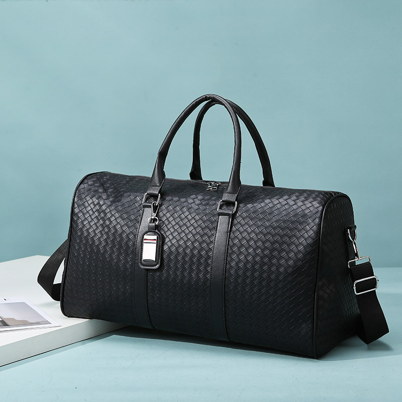 Cross-Border Pu Luggage Bag, Business Trip Men's Travel Bag, Large Capacity, High-End Travel Soft Leather Training Fitness Bag