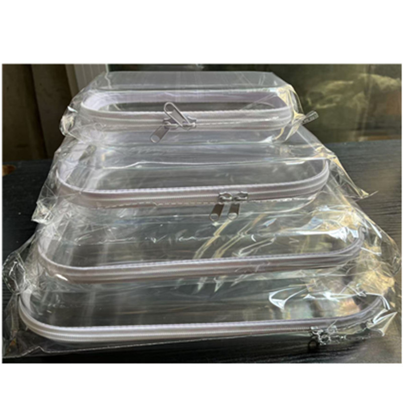 爆款90丝超硬拉链透明四件套防水化妆包带拉链硬壳零食玩具收纳盒|undefined