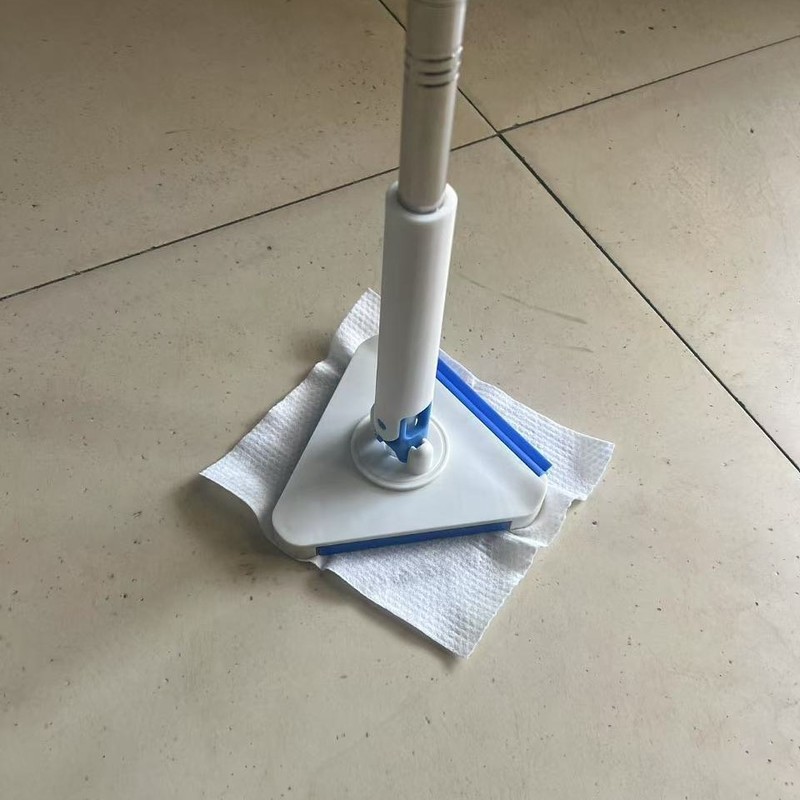 三角フェイスタオルクリップモップ延長ロッド自動紙クリップ家庭用二次静電気利用除塵フェイスタオル|undefined