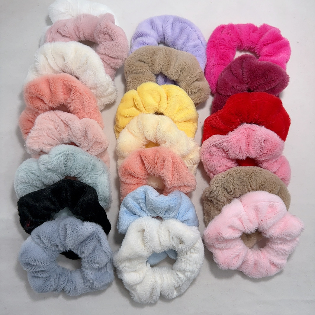 가을과 겨울 새로운 봉제 대장 링 그물 인기있는 털이 많은 헤어 링 여성스러운 기질 올 매치 헤어 액세서리 국경 간 뜨거운 판매 헤드 로프