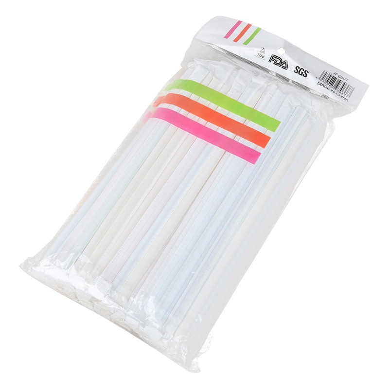 100 PCS embalaje independiente desechable mujeres embarazadas y niños paja posparto confinamiento plástico transparente curvado paja gruesa al por mayor