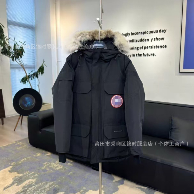 Putian Big Goose down Jacket 08 Expedition Wolf Fur Ultra Thick Men's and Women's Mid-Length Waterproof Outdoor Parka Jacket