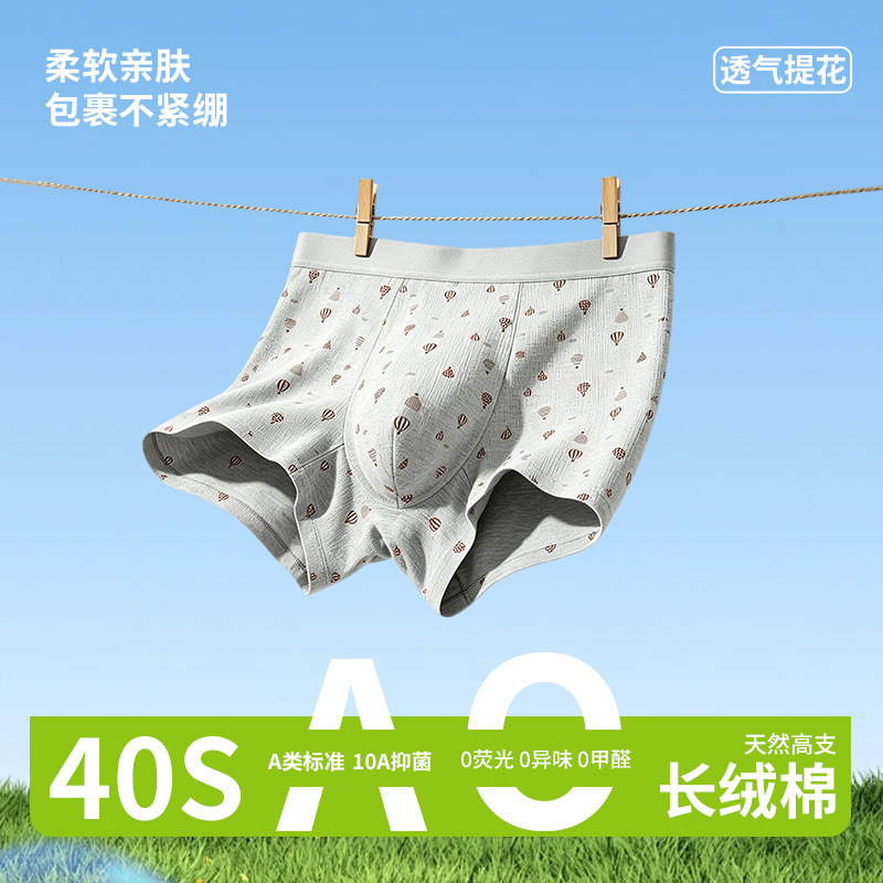 Customized 40s Recycled Cellulose Men's Underwear, Slightly Elastic, Fitted, Three-Dimensional Design, Breathable Men's Boxer Briefs Customized 40s Recycled Cellulose Men's Underwear, Slightly Elastic, Fitted, Three-Dimensional Design, Breathable Men's Boxer Briefs