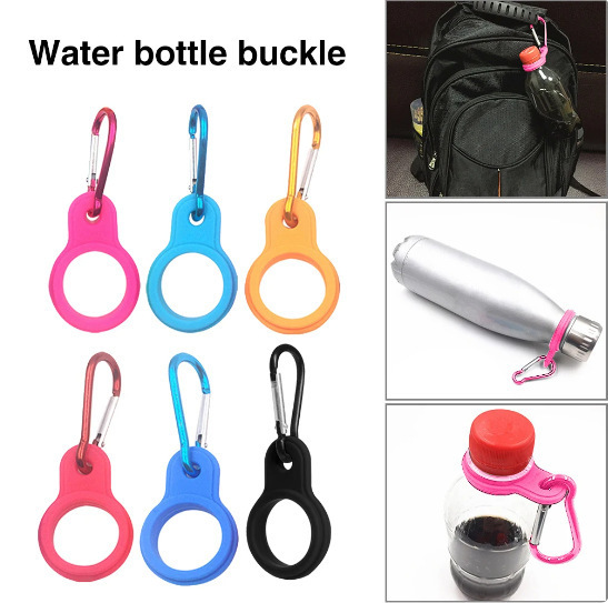Rock Climbing Water Bottle Holder Carabiner Running Outdoor Sports Water Bottle Buckle Hook Water Bottle Clip Hanging Buckle Tool Silicone Water Bottle Buckle