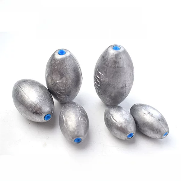 Wholesale Plastic Core Olive Lead Pendant Does Not Damage the Line, Large Lead Pendant, Fishing Gear Supplies, Weighted Fishing Accessories, Long-Range Lead Pendant