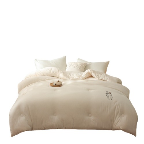 Original Cotton Soy Fiber Thick Winter Comforter Core Spring and Autumn Four Seasons Cotton Comforter Student Dormitory Sheet Set Group Purchase Wholesale
