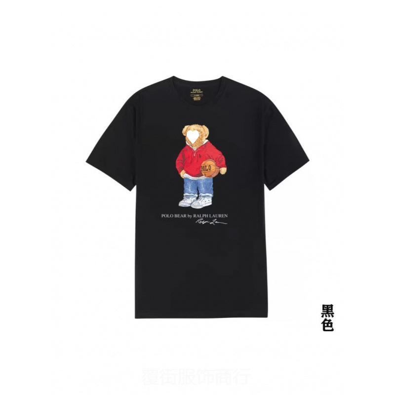 24SS 新作連名モデル ラウンドネック ベア ラルフローレン 男女同型 トレンドブランド Tシャツ|undefined