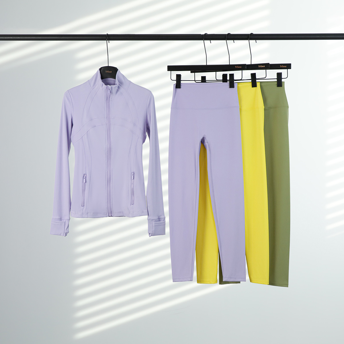 Women's Clothing Slim Fit Quick Drying Sports Jacket Set Elastic Fitness Running Yoga Suit In Stock_ecoleips.com