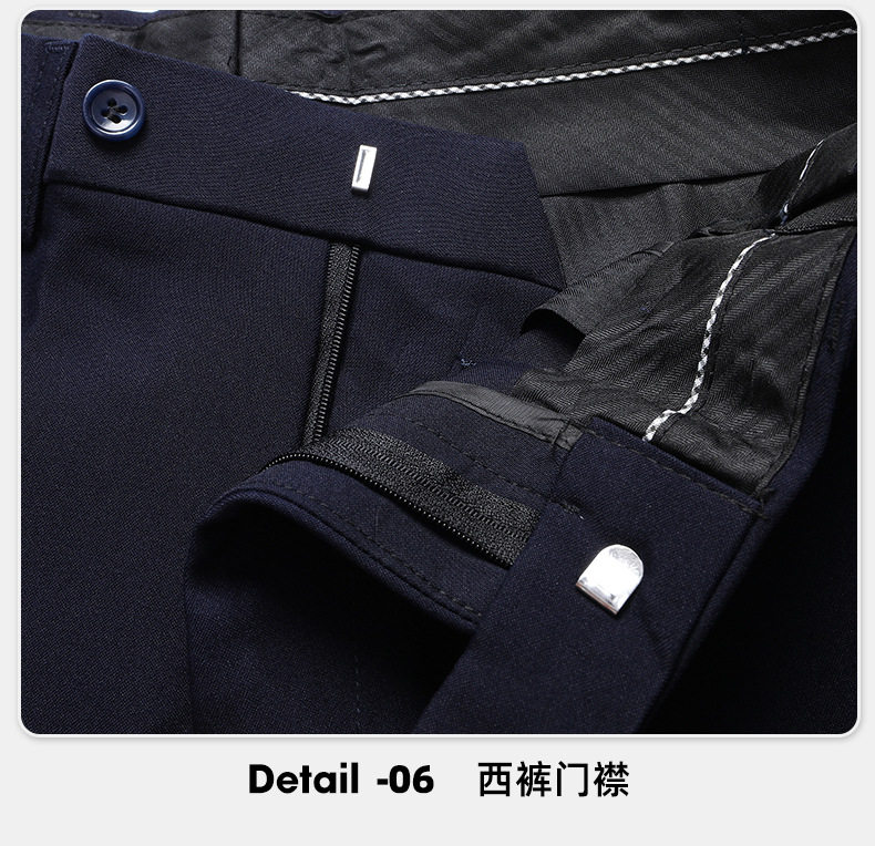 Bộ vest nam công sở dáng thon, áo vest một hàng cúc xẻ tà bên hông, phù hợp đi làm và dự đám cưới — Màu đen, Xanh navy, Đen xanh lục chi tiết 27