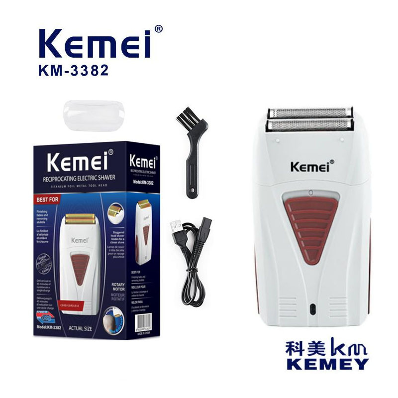 Afeitadora Eléctrica Recíproca para Hombre KM-T95 Uso Seco y Húmedo Carga USB image 18
