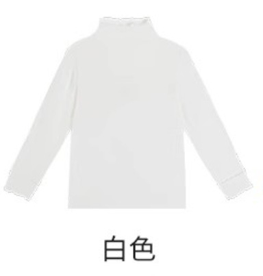 女の子の長袖の底のシャツの2023秋の新型の韓国版の子供の百合の底のシャツの赤ちゃんの上着の半分の高い襟|undefined