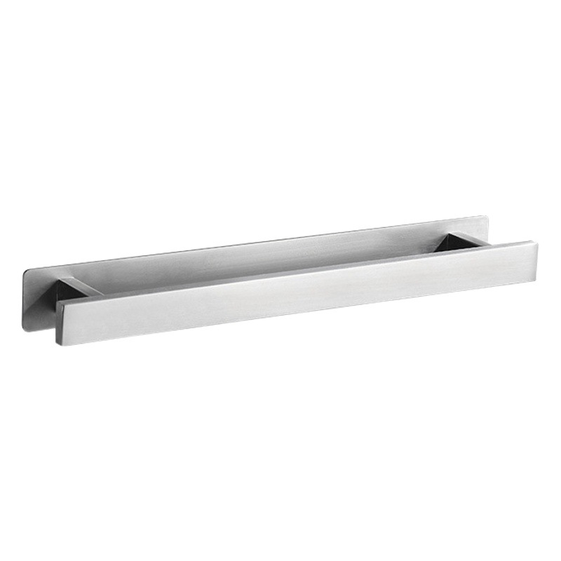 Stainless Steel Towel Rack Household Black Bathroom Storage Towel Bar Bath Towel Rack Non-perforated Towel Rack